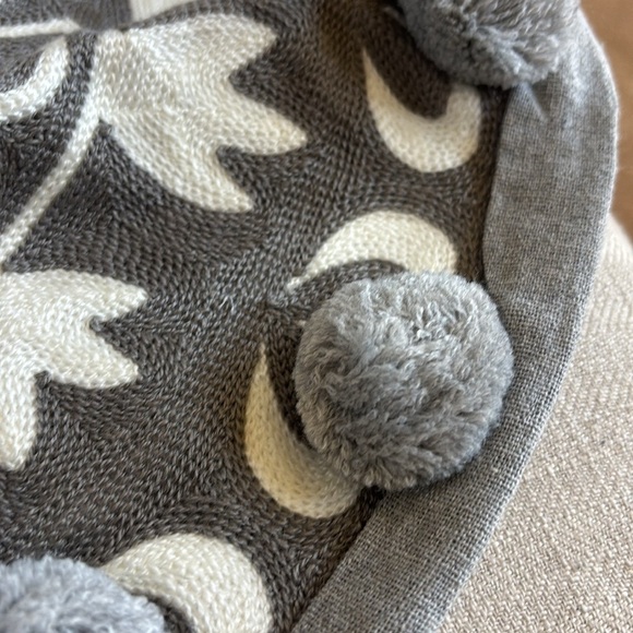 Decorative Boho Round Pillow Covers 18 inch Vintage Embroidered Grey, Pack of 1) - Picture 8 of 8